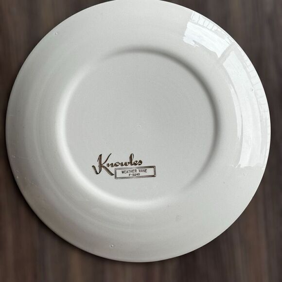 Edwin Knowles Weather Vane Rooster MCM Farmcore 10 1/4 Dinner Plate - Picture 2 of 5